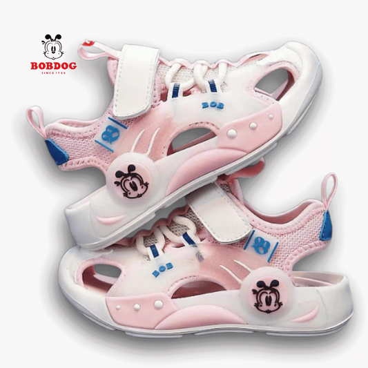 Детски обувки BOBDOG в розово, изработени от качествени материали за комфорт и защита.