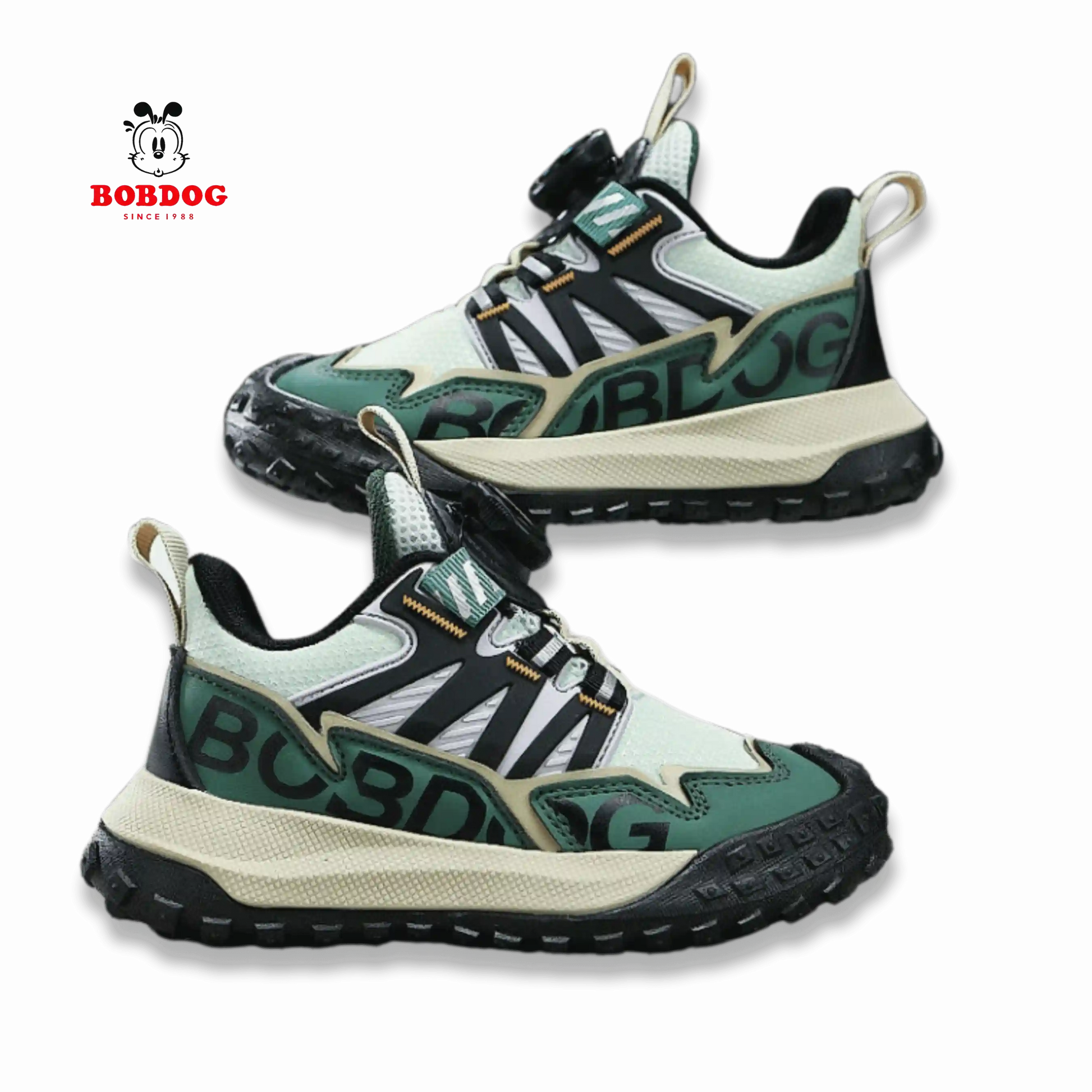 Детски обувки BOBDOG ARM Green с комфортен дизайн и ярки цветове за малки крака.