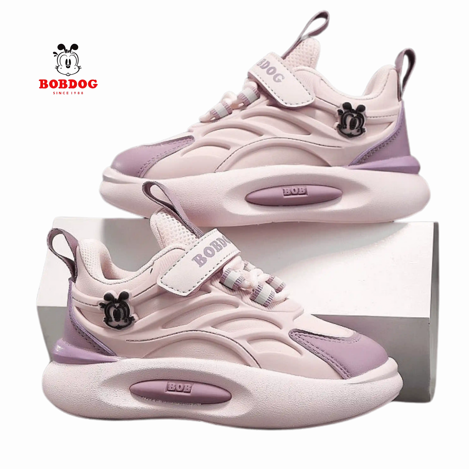 Детски обувки BOBDOG Pink Wave с оригинален дизайн и ярки цветове, осигуряващи комфорт и защита.
