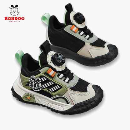 Маратонки BOBDOG S/G в черно и зелено с модерен дизайн и уникална катарама.