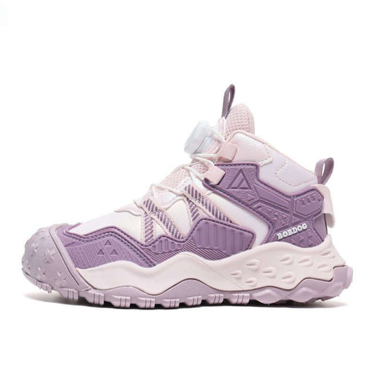 BOBDOG-BootPro детски маратонки в лилаво и бяло, шита подметка, мемори стелка, олекотени, лесно обуване, издръжливи