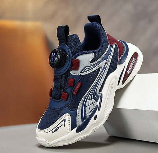 BOBDOG-Bord детски маратонки синьо-бели, шита подметка, мемори стелка, олекотени, лесно обуване, размери 26-33