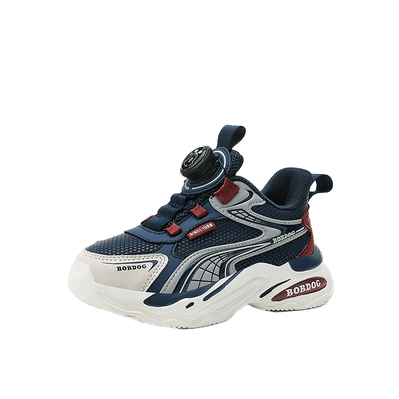 BOBDOG-Bord детски маратонки синьо-бели, шита подметка, мемори стелка, олекотени, лесно обуване, размери 26-33