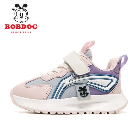 Alt Tag: BOBDOG-Easy step детски маратонки розово-лилави с велкро, олекотени меки материали, за игра и спорт, издръжливи