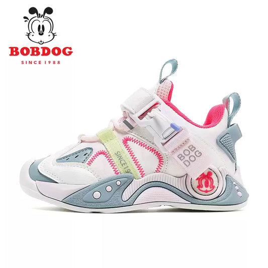 BOBDOG-PinkNeon детски маратонки, шита подметка и мемори стелка, олекотени меки материали, лесно обуване, за игра и спорт