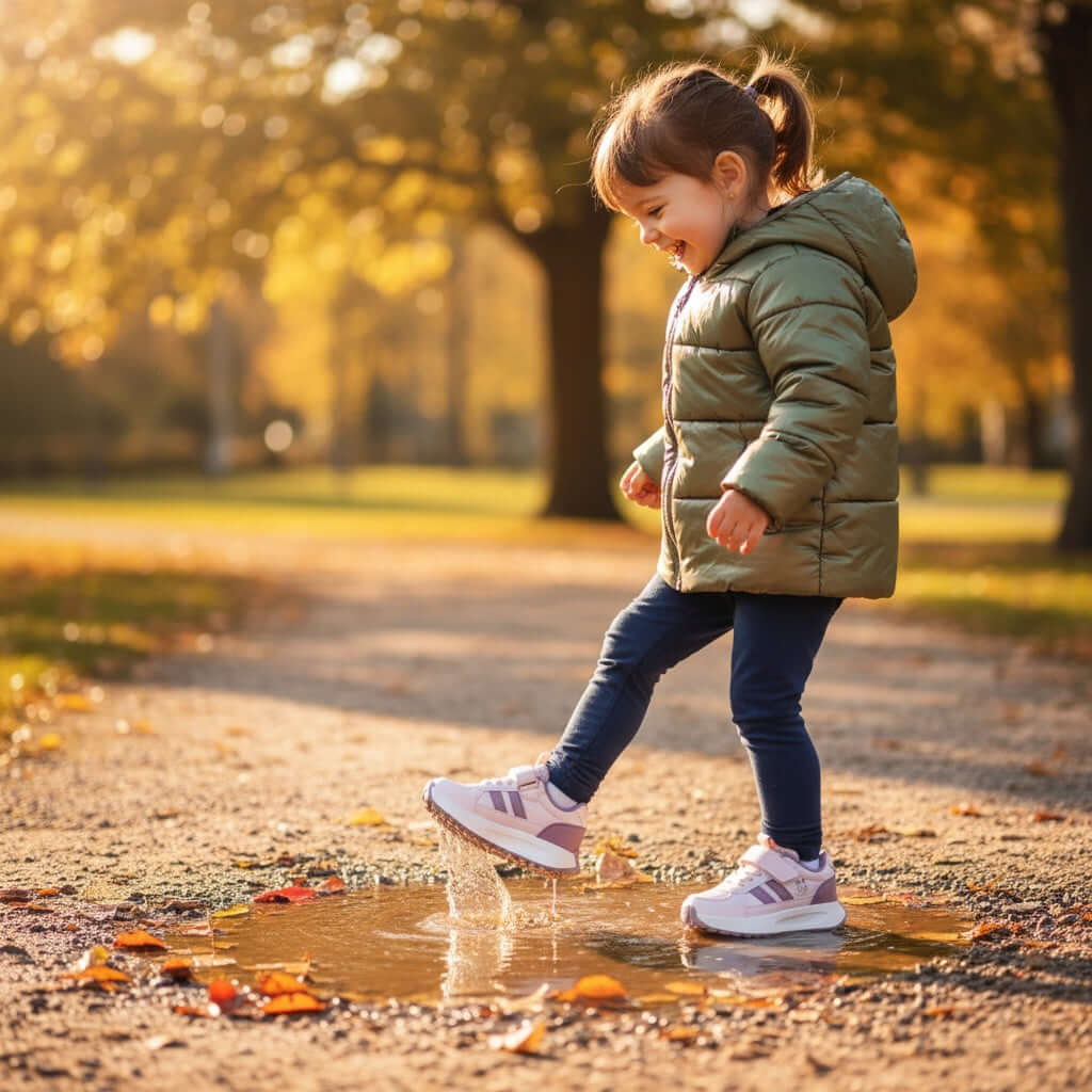 Alt Tag: BOBDOG-TwinsLine детски обувки шита подметка и мемори стелка, олекотени детски маратонки за момиче, лесно обуване за игра и спорт